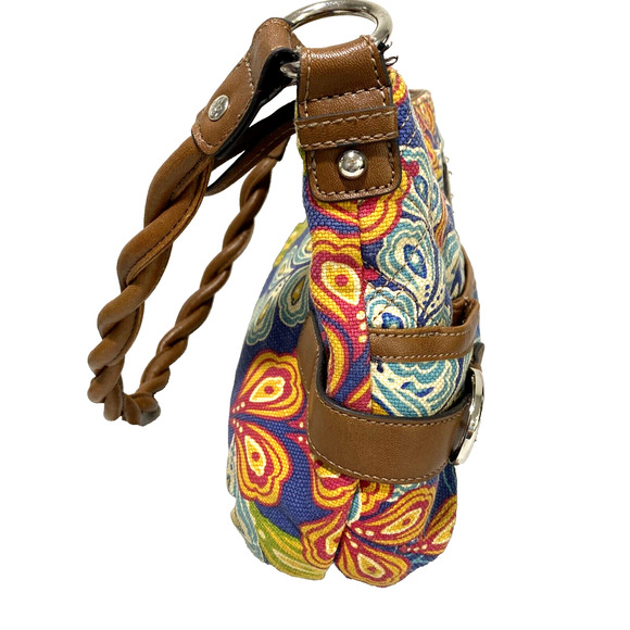 Relic Quilted Canvas Shoulderbag Casual Purse Multicolor Paisley Boho Festival - Picture 7 of 12